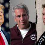 Elon Musk (right) said President Donald Trump is in the controversial Jeffrey Epstein files.
