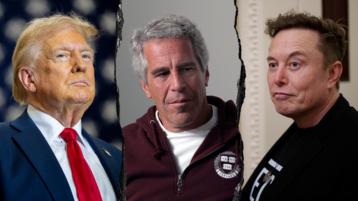 Elon Musk (right) said President Donald Trump is in the controversial Jeffrey Epstein files.
